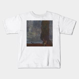 Approaching Thunderstorm by Gustav Klimt Kids T-Shirt